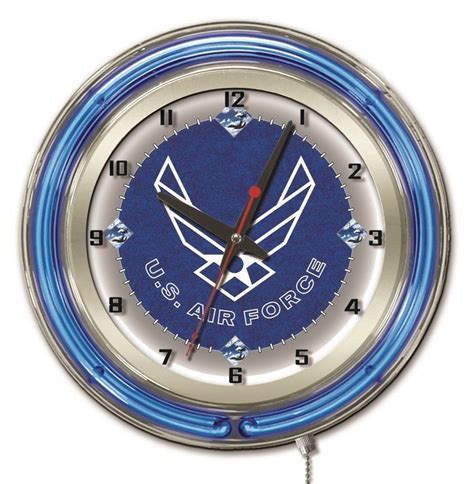 Clock 19 Dia United States Air Force Logo Clocks Neon Clock Clock