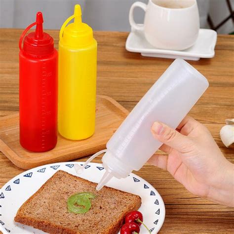 240 720ml Squeeze Salad Ketchup Sauce Bottle Squeeze Dispenser Cruet