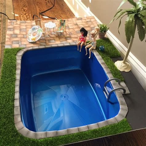 It's a perfect setting for a pool party as you can dip your feet in the water and gaze at the view of the harbour. DIY Miniature Doll Swimming Pool and Patio | Barbie house ...