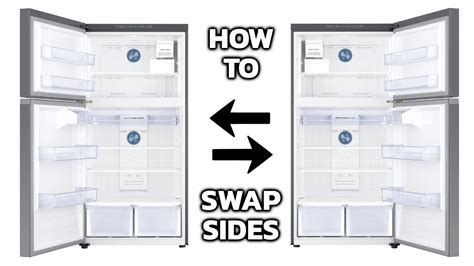 How To Reverse Door Swing Direction On Samsung Refrigerator Youtube