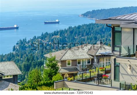 Luxury House Ocean View Vancouver Canada Stock Photo 720970543