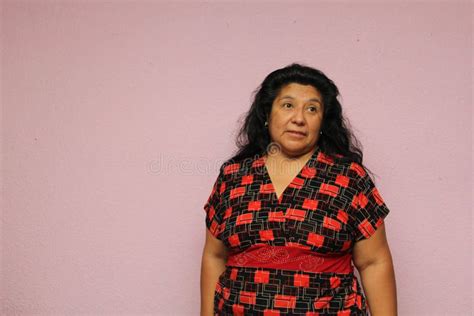 Body Positive Overweight Fat Latin Adult Woman Shows Her Dislike Anger