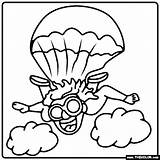 Skydiving sketch template
