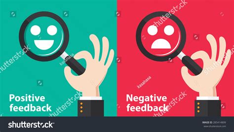 Positive And Negative Feedback Concept Background Vector Illustration