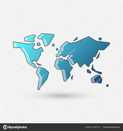 World Map Simple Icon Vector Illustration — Stock Vector © Kovalto1