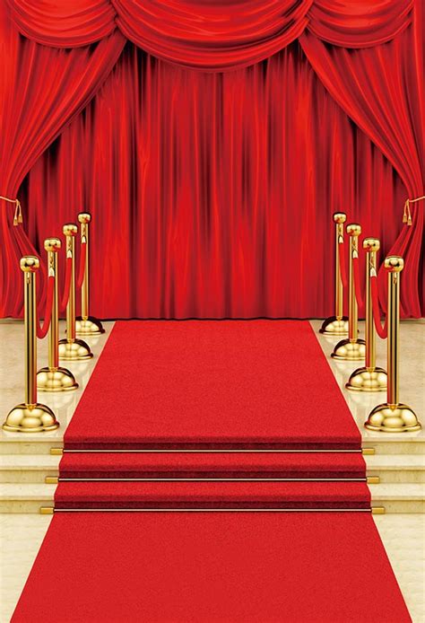 Red Carpet Curtain Stage Photography Backdrops For Party Decorations L