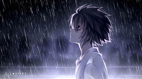 Light Yagami In Rain Death Note Hd Anime Wallpapers Hd Wallpapers