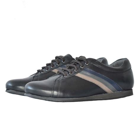 Pantofi Sport Barbati 5301 1 Negru Din Piele Naturala Pret Mic