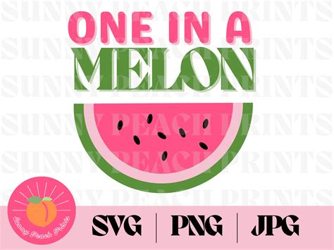 Watermelon Svg Summer Svg One In A Melon Svg Watermelon Etsy