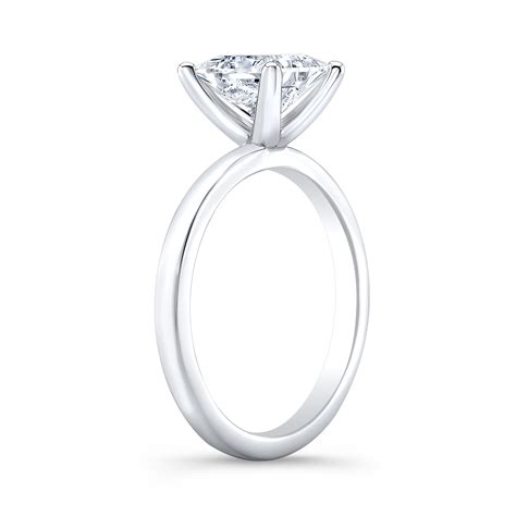 Ct Princess Cut Natural Diamond Classic Prong Solitaire Engagement