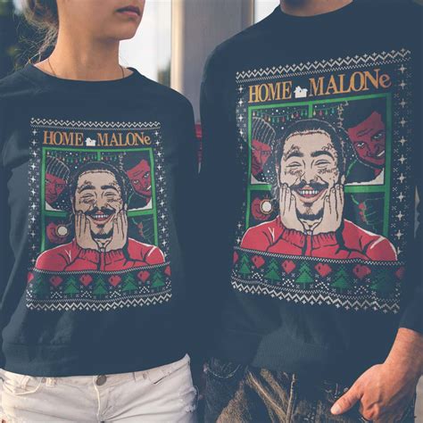Post Malone Home Alone Ugly Christmas Sweater Funny Ugly Christmas