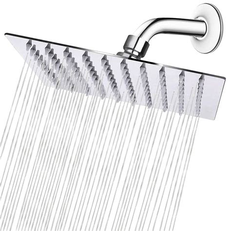 buy high pressure rain shower head nearmoon high flow stainless steel square showerhead