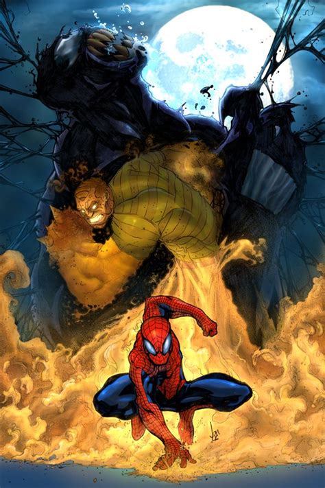 Venom Sandman And Spider Man By Jon Buran Colours By
