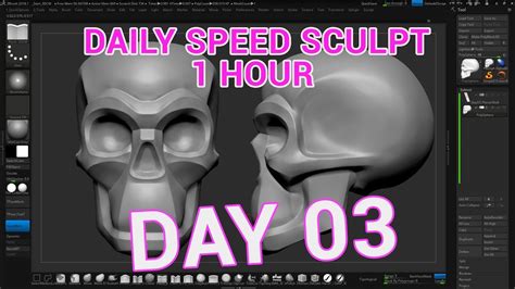 Daily Speed Sculpt Practice Day 03 Zbrush 1 Hour Youtube