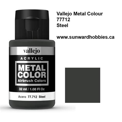 Steel Metal Color Colour By Vallejo 77712