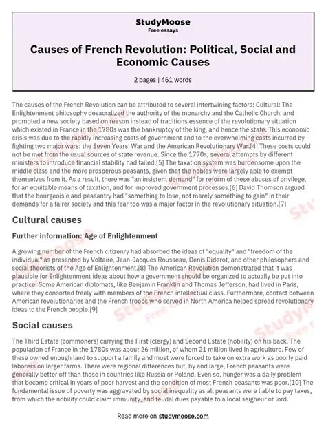 Causes Of French Revolution Political Social And Economic Causes Free