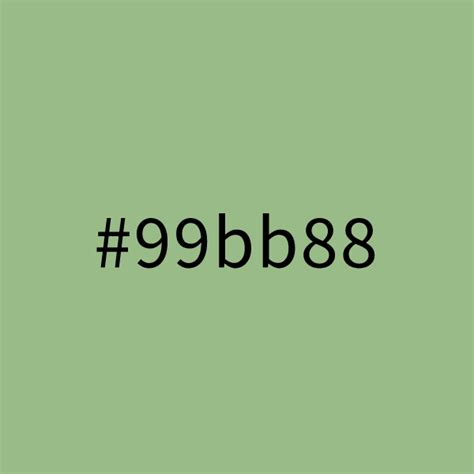 Seafoam Green Color Code Is 99bb88