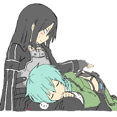 Sword Art Online Kirito And Sinon By Koinonon On Deviantart