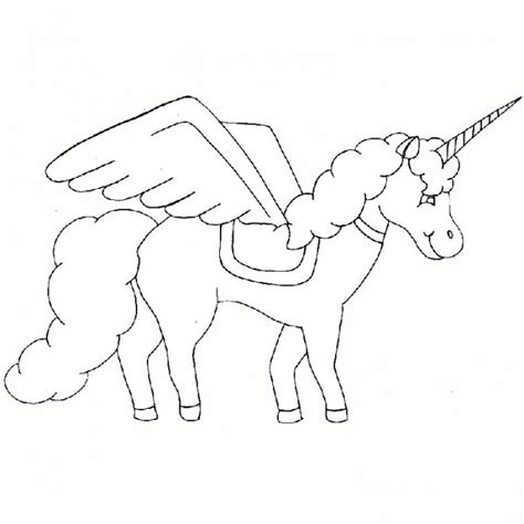 Coloriage licorne dessin à imprimer. Coloriage Licorne facile à faire dessin gratuit à imprimer