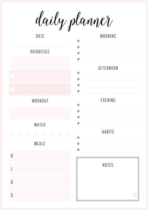 Daily Routine Aesthetic Schedule Template Images And Photos Finder