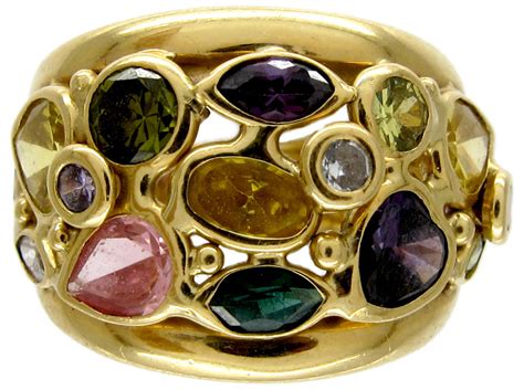 Multi Gemstone Ring 881b The Antique Jewellery Company
