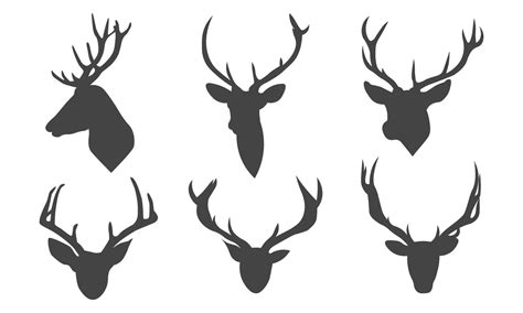 Vector Illustration Of Animal Deer Head Silhouettes Collection 1924606