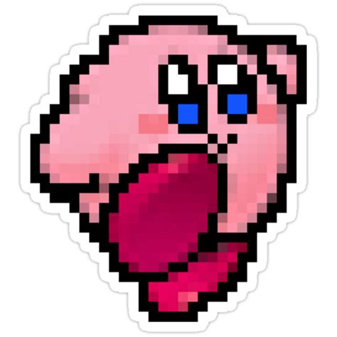Kirby Pixel Art Stickers By Leighdogg Redbubble