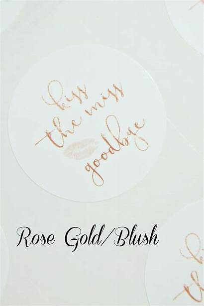 Goodbye Kiss Miss Favors Shower Bridal Stickers