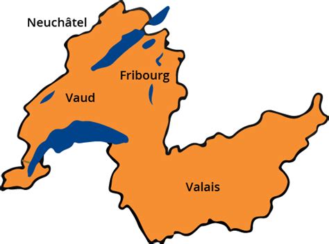 Vignes et vallées au coeur de la suisse romande vineyard and valleys in the heart of switzerland petit. Carte Suisse Romande | imvt