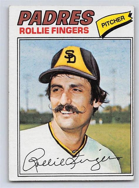 1977 Rollie Fingers Topps Baseball Card 523 San Diego Padres Ebay