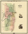 A Vintage Racine Area Map Dated 1875 (Racine, WI). Vintage Wall Art ...