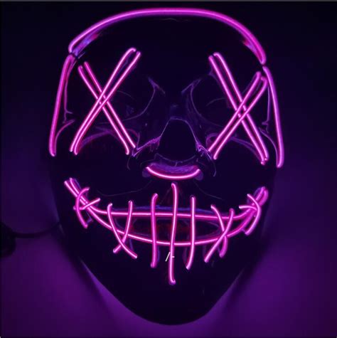 Led Light Up Halloween Skeleton Face Mask The Purge Election Year