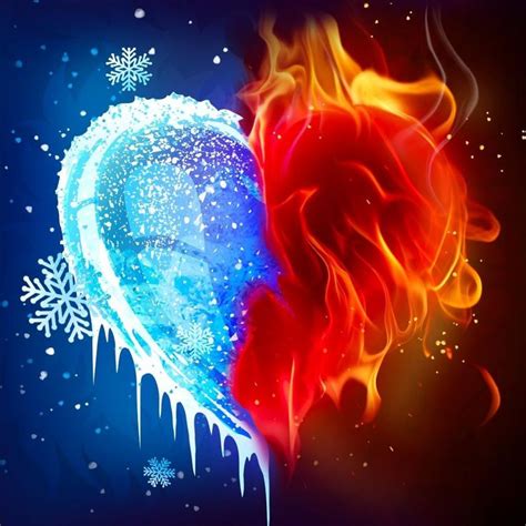 Pin By Pam On Fire And Ice Fire Heart Cool Galaxy Wallpapers Pretty