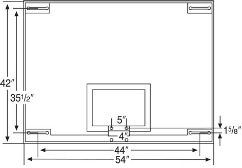 Bison 42 X 54 Glass Competition Basketball Backboard