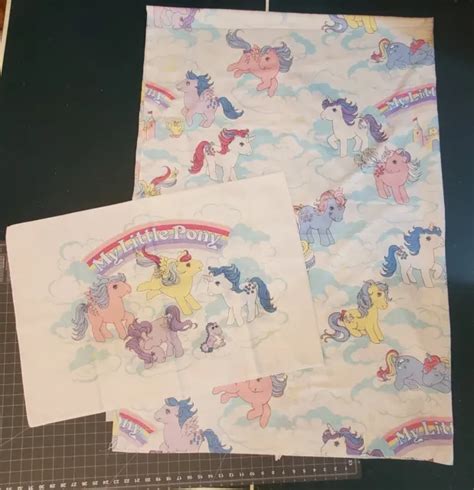 Vintage My Little Pony Twin Flat Sheet And Pillowcase Set 1984 Hasbro