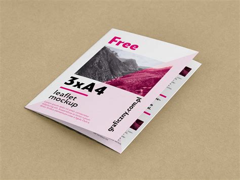 Download Free Trifold Leaflet Brochure Mockup PSD 2020 - JustMockup