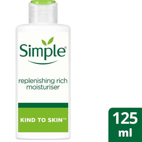 Simple Kind To Skin Replenishing Rich Moisturiser 125ml Tesco Groceries