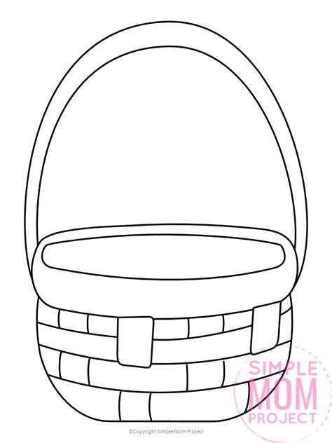 Free Printable Basket Template For Picnics And Fruit Simple Mom Project