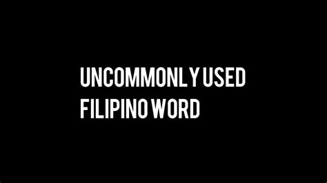 Uncommonly Used Filipino Word Sulatroniko Youtube