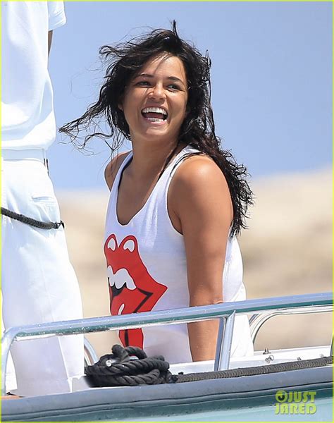 Michelle Rodriguez Gets Her Bikini All Sandy While On Vacation Photo