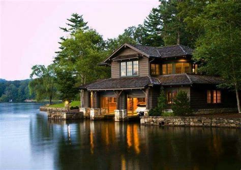 บ้านริมน้ำ Lake House Architecture Cabin Homes