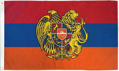 armenian coat of arms flag 3x5 country banner armenia national crest eagle 100d