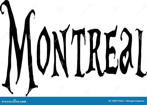 Montreal Text Sign Illustration Stock Vector Illustration Of Canada