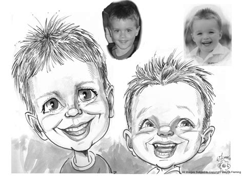Caricatures Children