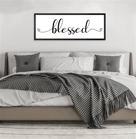 Blessed Sign For Wall Blessed Sign For Home Blessed Farmhouse Sign