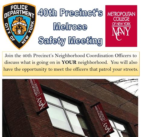 40th Precinct Melrose Bronx Safety Meeting Mcny