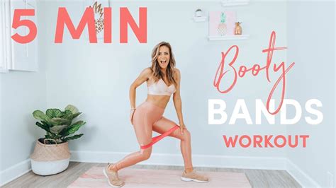 5 min booty band butt shaping workout youtube