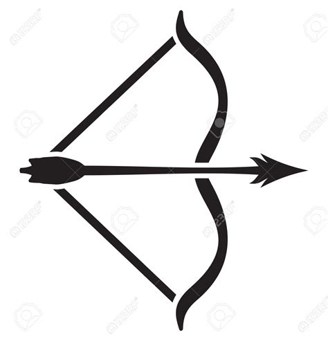 Clipart Of Archery Bow And Arrow Outline 20 Free Cliparts Download