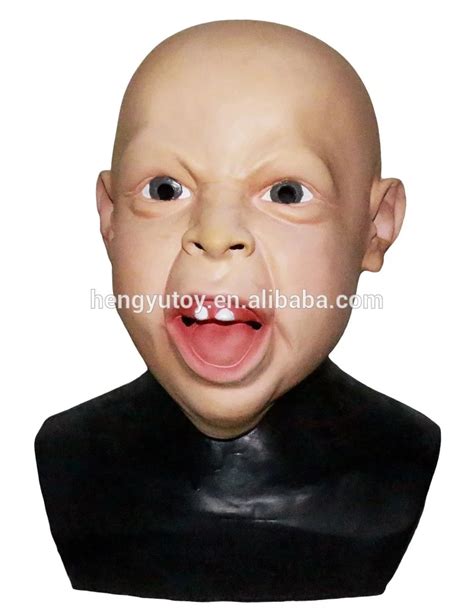 2018 Realistic Silicone Masks Creepy Prop Cry Baby Mask Full Head Latex