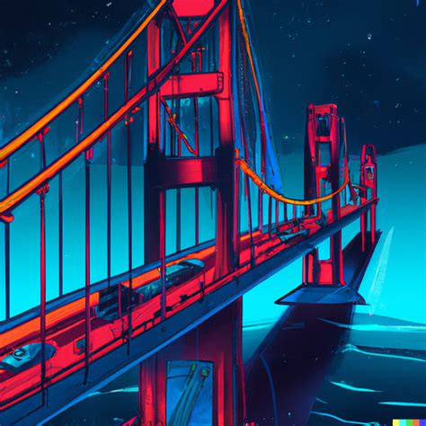 Krijn × Dall·e 2 A Cyberpunk Illustration Of The San Francisco Golden